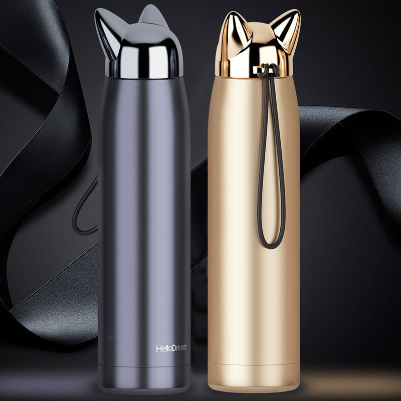 Cartoon Lightning Fox Insulated Water Bottle LadyShow.Store