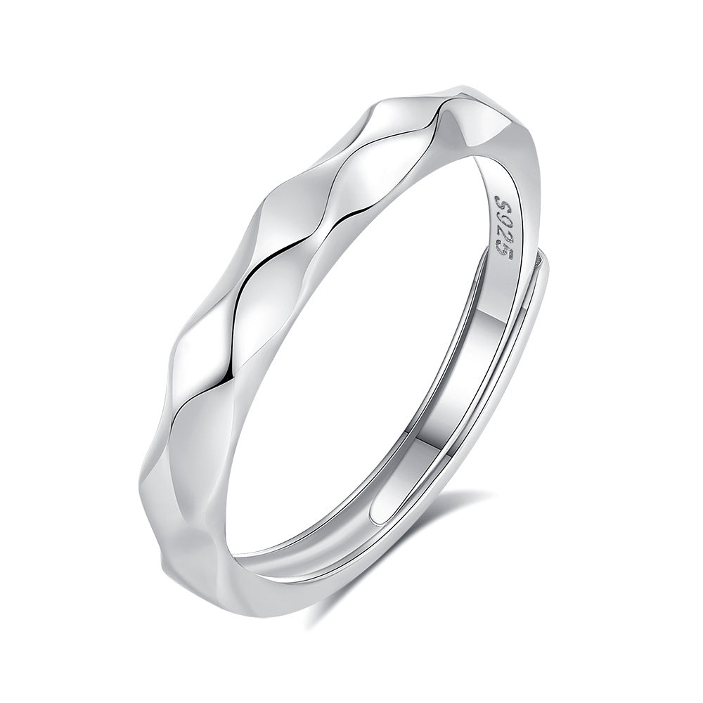S925 Silver Adjustable Ring For Couples LadyShow.Store