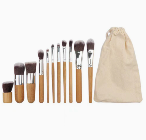11-Piece Bamboo Makeup Brush Set LadyShow.Store