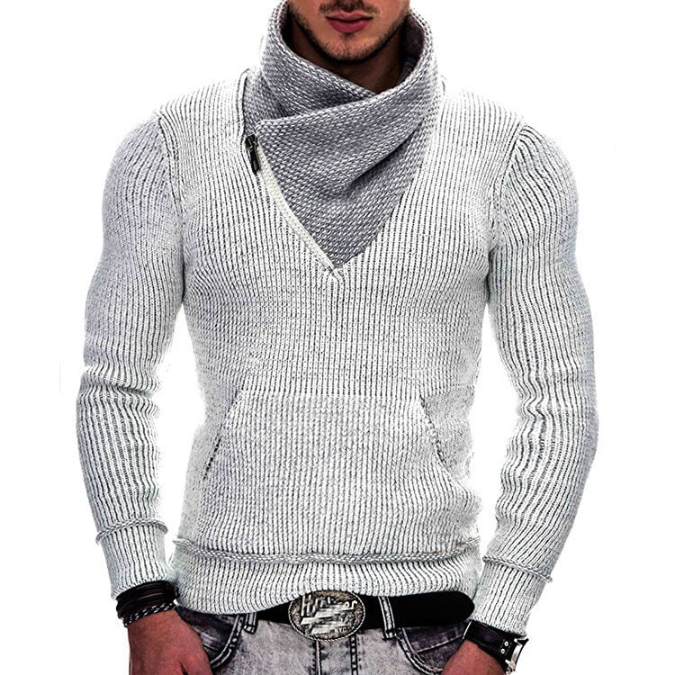 Fashion Pocket High Neck Slim Fit Sweater Knit Coat LadyShow.Store