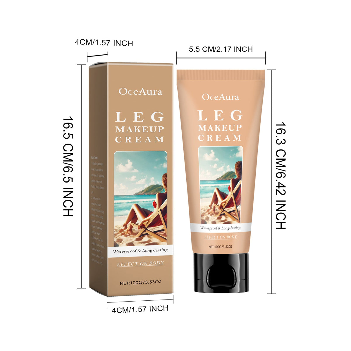 Body Darkening Foundation Cream Dark Skin 1 0 0g-box Tri Light Beauty