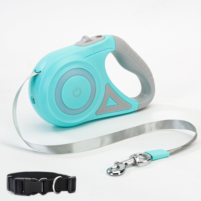 Retractable Dog Leash with Collar Pets Fashion