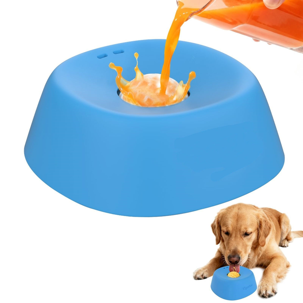 Pet Slow Feeder Non-Slip Spherical Dog Licking Bowl Anti-Choking Dog Bowl Lick Toy For Liquid Treats Bone Broth Yogurt Pets Fashion
