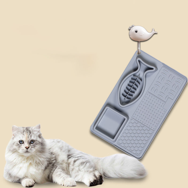 Multifunction Pet Slow Feeder Bowls Dog Licking Mat With Suction Cups For Anxiety Relief Dog Cat Water Drinking Eating Food Pets Fashion