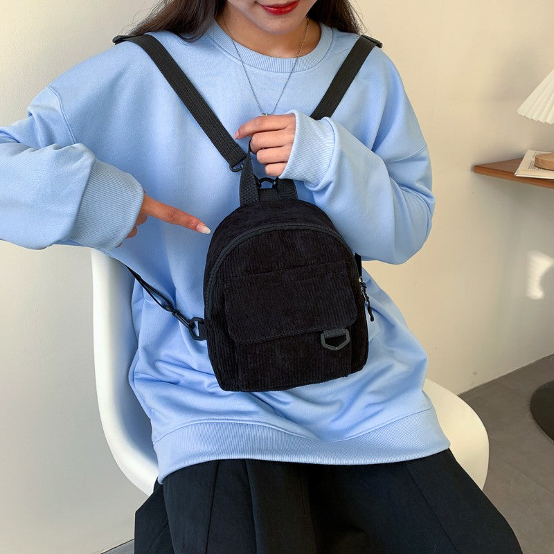 Women’s Corduroy Mini Backpack Pi-Mart