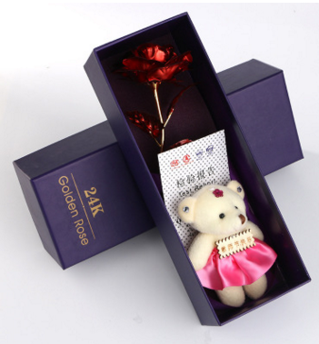 24K Gold Foil Purple Rose - Mother's Day Gift LadyShow.Store