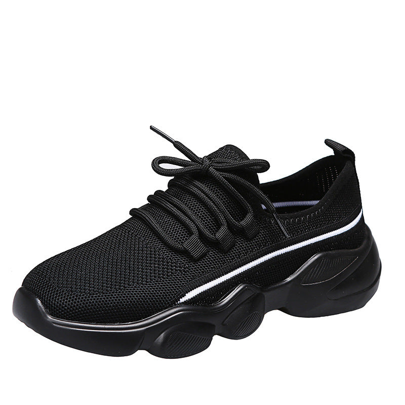 Sneakers Flying Woven Mesh Shoes Breathable Running Dad Shoes LadyShow.Store