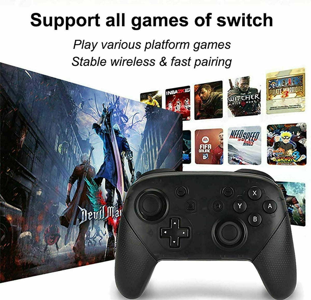 Pro Wireless Game Controller Gamepad Joystick Remote For Nintendo Switch / Lite Pi-Mart