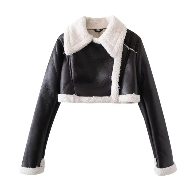 Women's Vintage Faux Leather Jacket Best YouTube Store