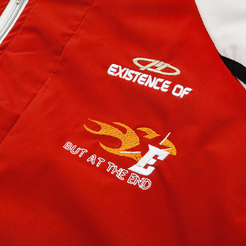 Motorcycle Racing Suit Jacket Stitching Contrast Color Design Sense Men LadyShow.Store