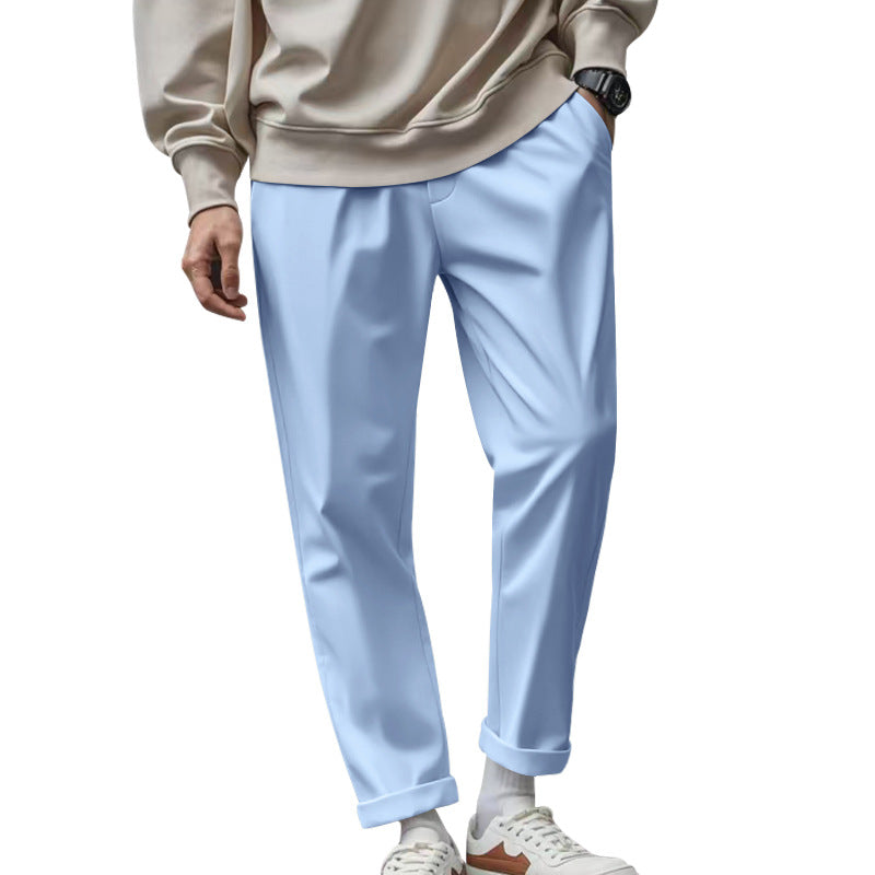 Men's Trousers With Pockets Casual Loose Comfortable Quick-drying Waist-tied Pants NorixaFashion.com