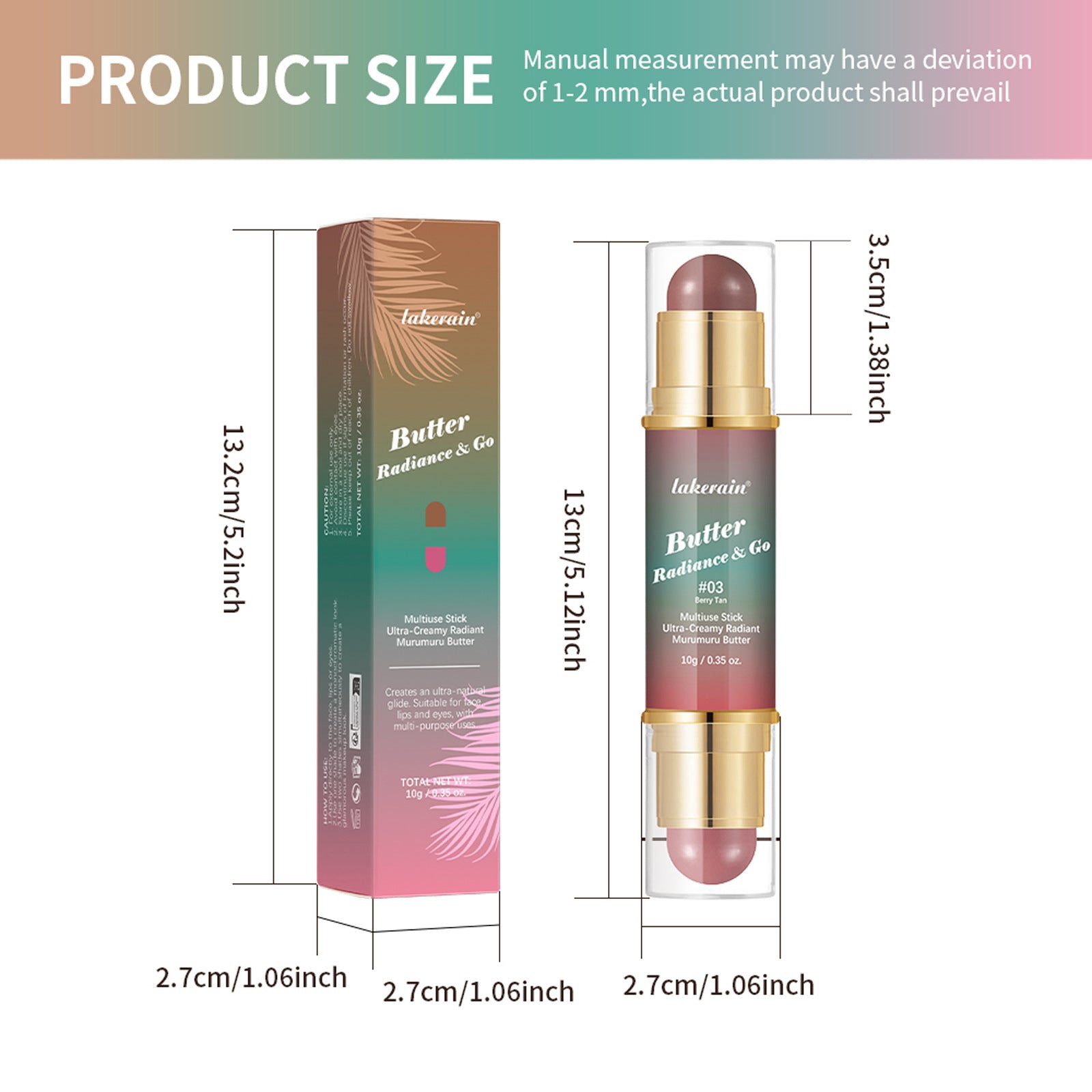 Natural Nude Makeup Double-headed Three-dimensional Face Repair Blush Stick LuxuryLifeWay Online Store
