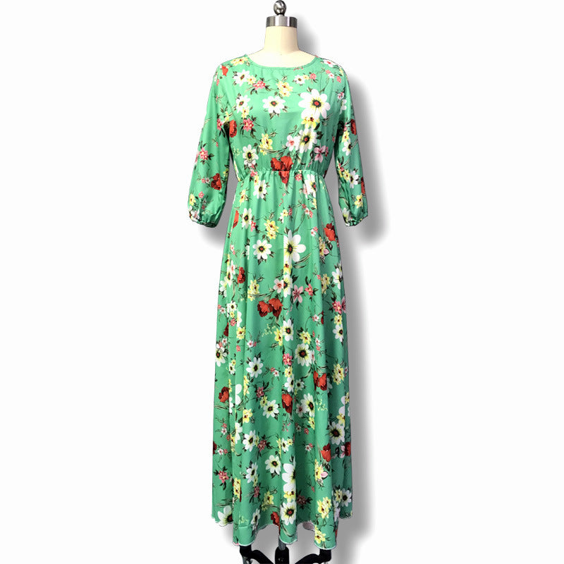 Women's Chiffon Print Swing Dress