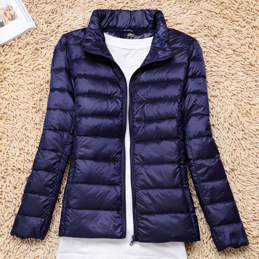 Women's Lightweight Short Stand Collar Down Jacket CJD