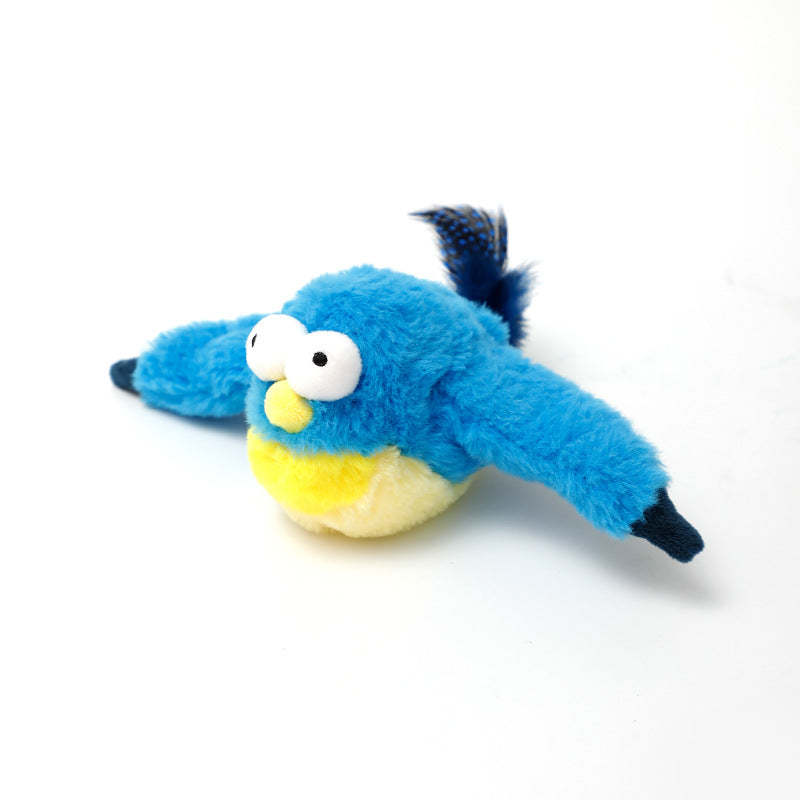Pet Plush Toy Making Sound Electric Fish Jumping Winged Bird Pets Fashion