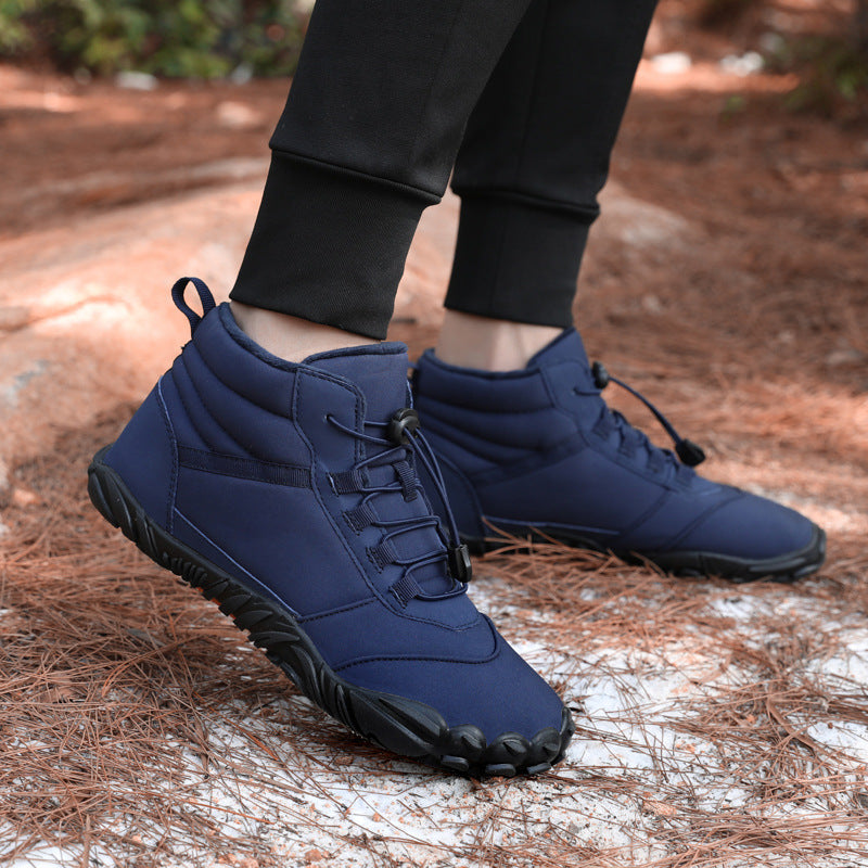 Fleece-lined Waterproof Snow Warm Breathable Couple High-top Casual Cotton Shoes CJD