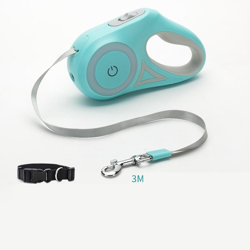 Retractable Dog Leash with Collar Pets Fashion