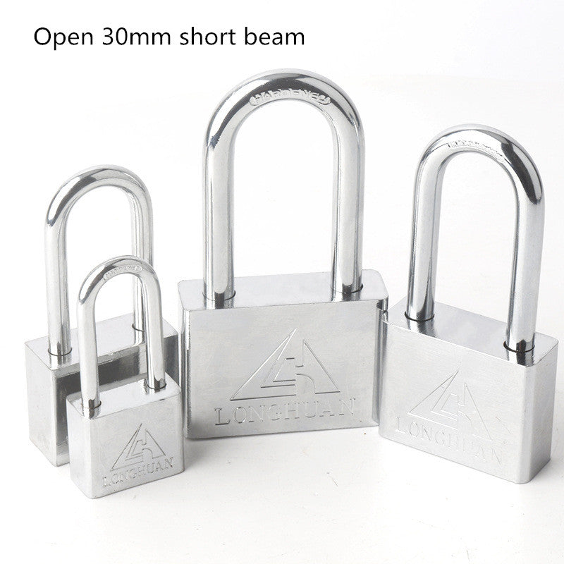 The Padlock Of The White Steel Electric Meter