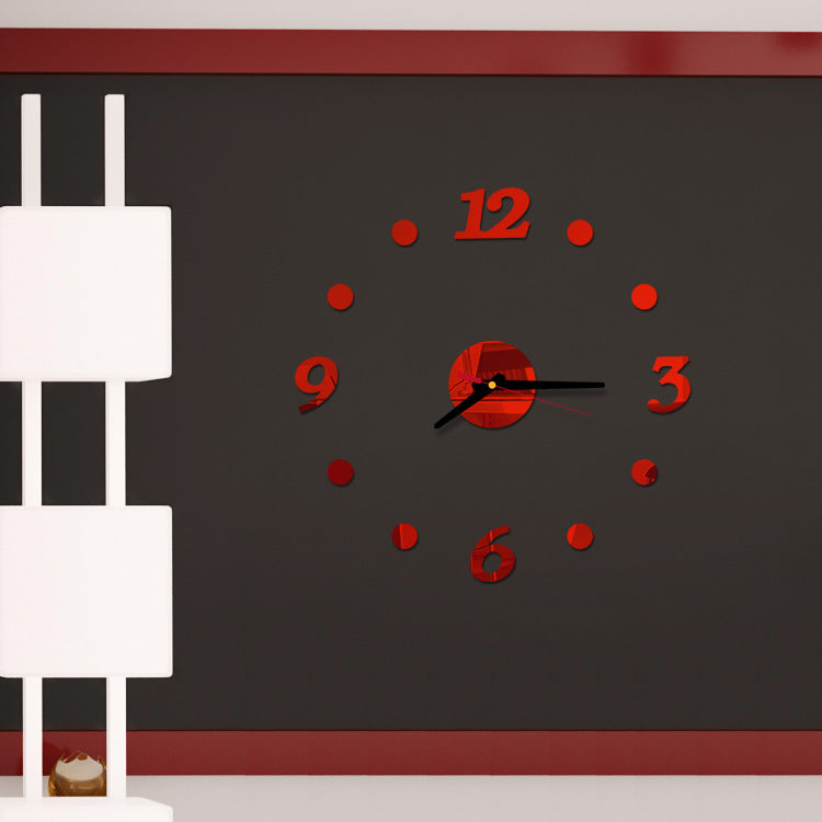 Creative Acrylic Silent Mirror Decorative Wall Clock PearlNestDecor.com