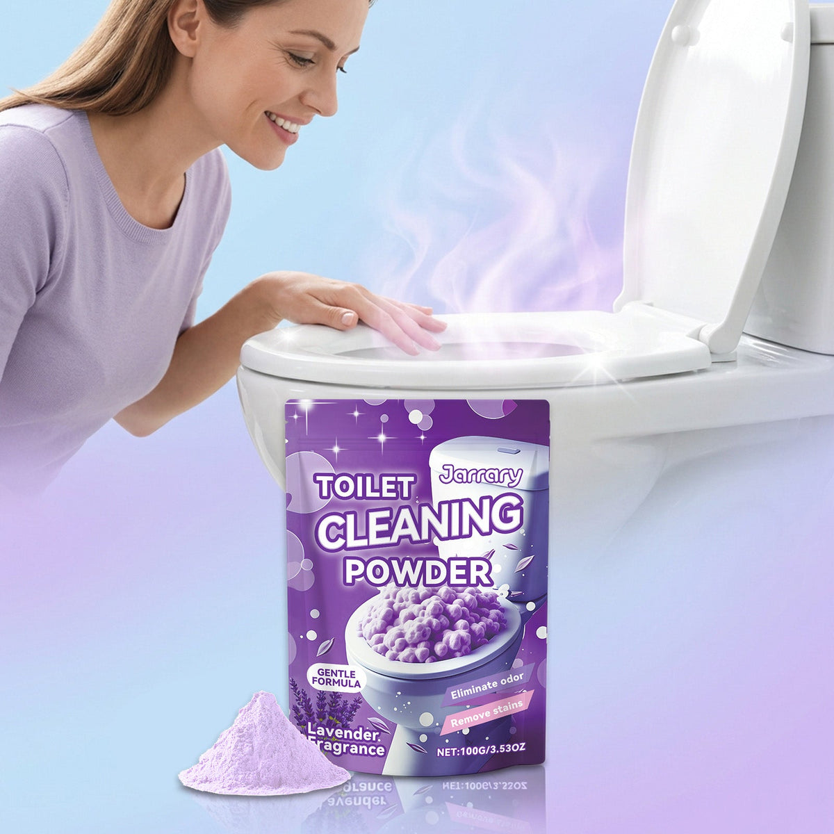 Toilet Cleaning Powder 1 00g-1bag Tri Light Beauty