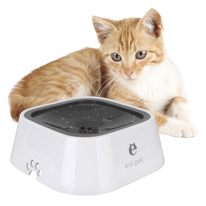 1.5L Cat Dog Water Bowl Carried Floating Bowl Anti-Overflow Slow Water Feeder Dispenser Pet Fountain ABS&PP Dog Supplies Pets Fashion