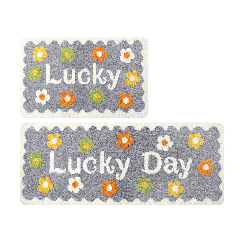 Daisy Bathroom Toilet Absorbent Non-slip Floor Mat