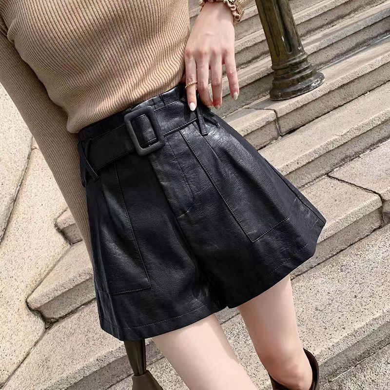 Versatile High-waisted Leather Pants For Women LadyShow.Store