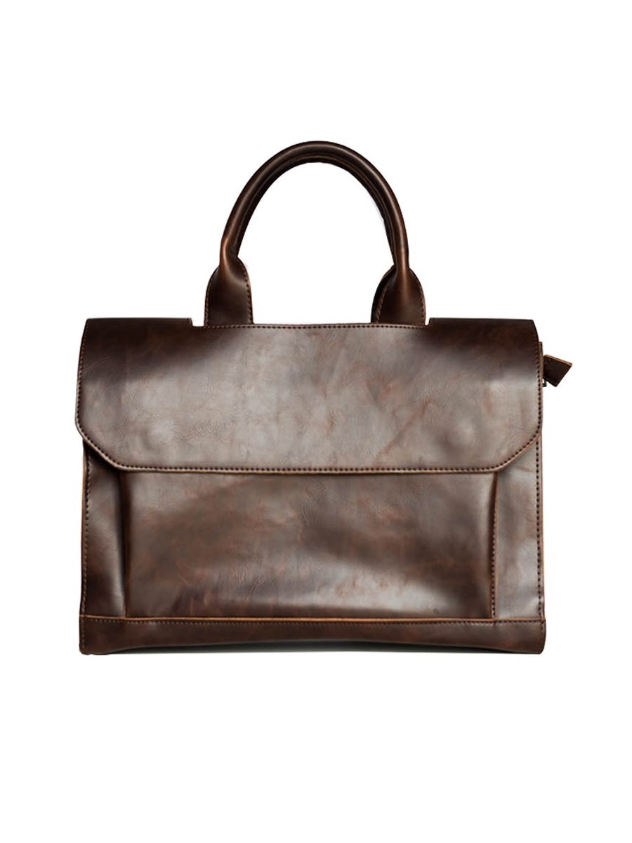 Crazy Horse Leather Brief Shoulder Crossbody Bag LadyShow.Store