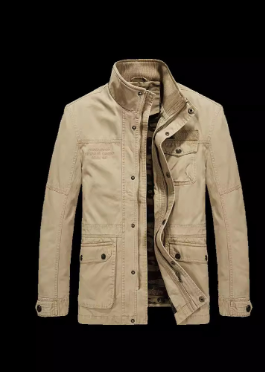 JEEP Men's Spring Cotton Jacket - Long Loose Fit Pi-Mart