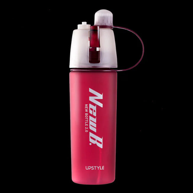 Portable Sports Spray Water Bottle (Plastic)
