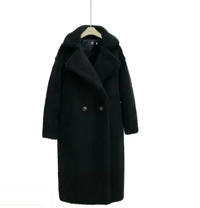 Long Winter Cashmere Lamb Winter Coat