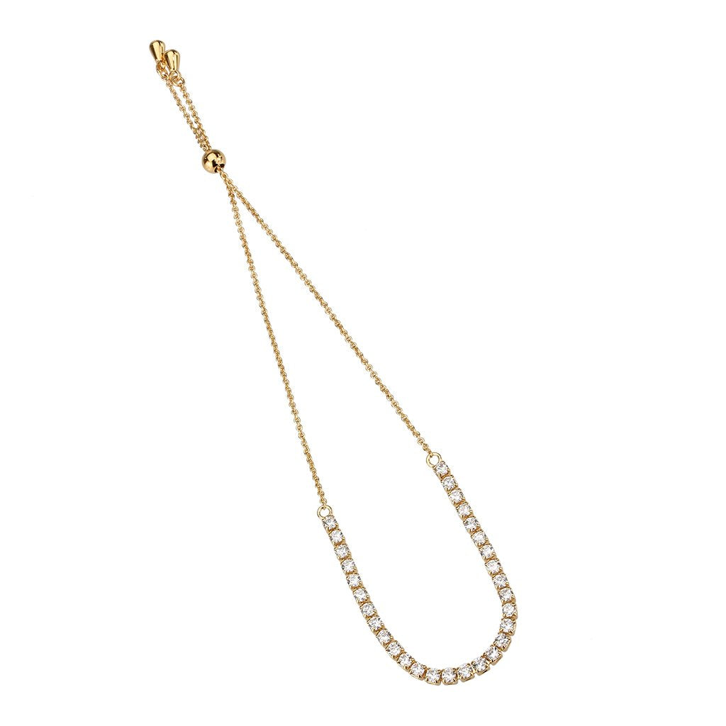 3W1642 - Rose Gold Brass Bracelet with AAA Grade CZ in Clear LuxuryLifeWay Online Store