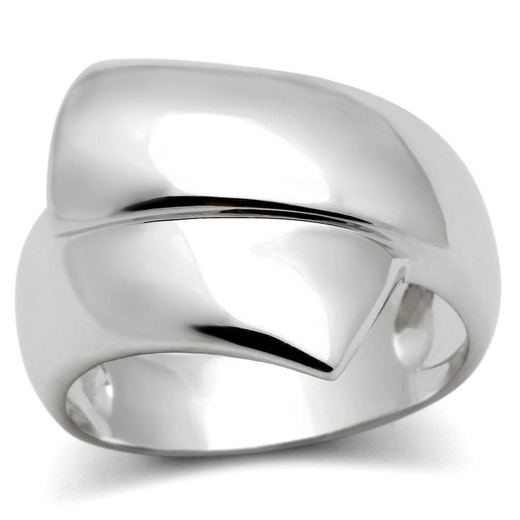 3W167 - Rhodium Brass Ring with No Stone LuxuryLifeWay Online Store