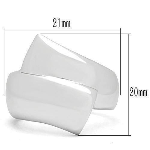 3W167 - Rhodium Brass Ring with No Stone LuxuryLifeWay Online Store