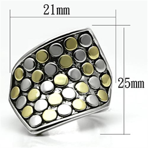 3W249 - Reverse Two-Tone Brass Ring with No Stone LuxuryLifeWay Online Store