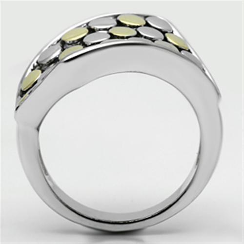 3W249 - Reverse Two-Tone Brass Ring with No Stone LuxuryLifeWay Online Store