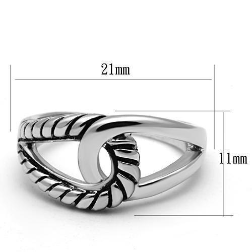 3W310 - Rhodium Brass Ring with Epoxy  in Jet LuxuryLifeWay Online Store