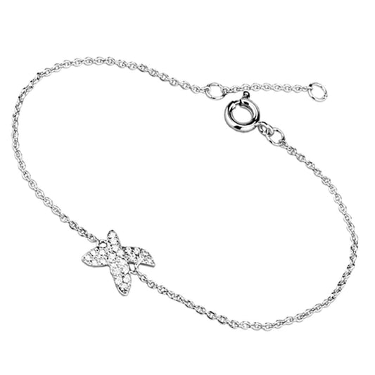 3W405 - Rhodium Brass Bracelet with AAA Grade CZ  in Clear LuxuryLifeWay Online Store
