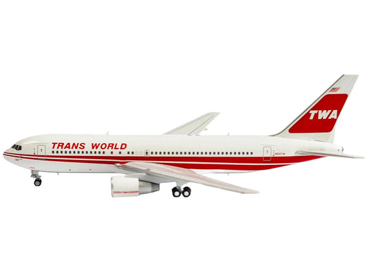 Boeing 767-200ER Commercial Aircraft "Trans World Airlines" (N601TW) White with Red Stripes 1/400 Diecast Model by V1:400 LuxuryLifeWay Online Store