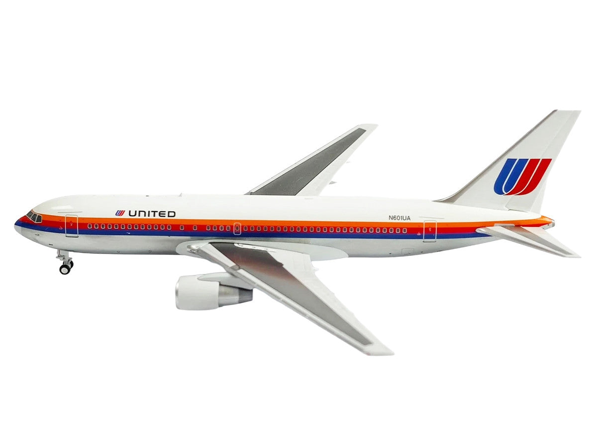 Boeing 767-200 Commercial Aircraft "United Airlines" (N601UA) White with Stripes 1/400 Diecast Model by V1:400 LuxuryLifeWay Online Store
