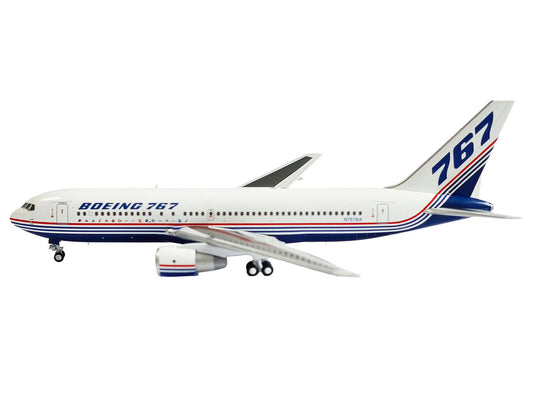 Boeing 767-200 Commercial Aircraft "Boeing House Livery" (N767BA) White with Blue and Red Stripes 1/400 Diecast Model by V1:400 LuxuryLifeWay Online Store