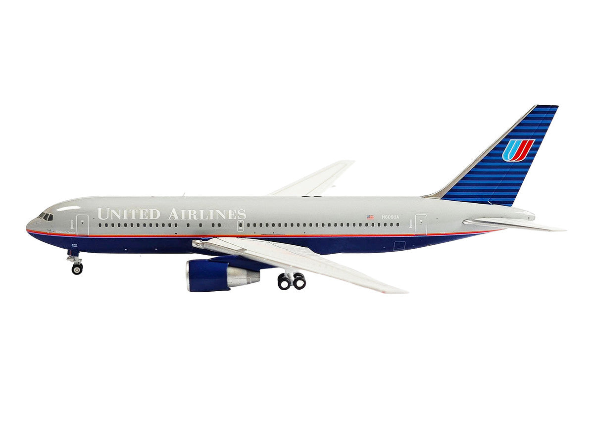 Boeing 767-200ER Commercial Aircraft "United Airlines" (N609UA) Gray with Blue Tail 1/400 Diecast Model by V1:400 LuxuryLifeWay Online Store