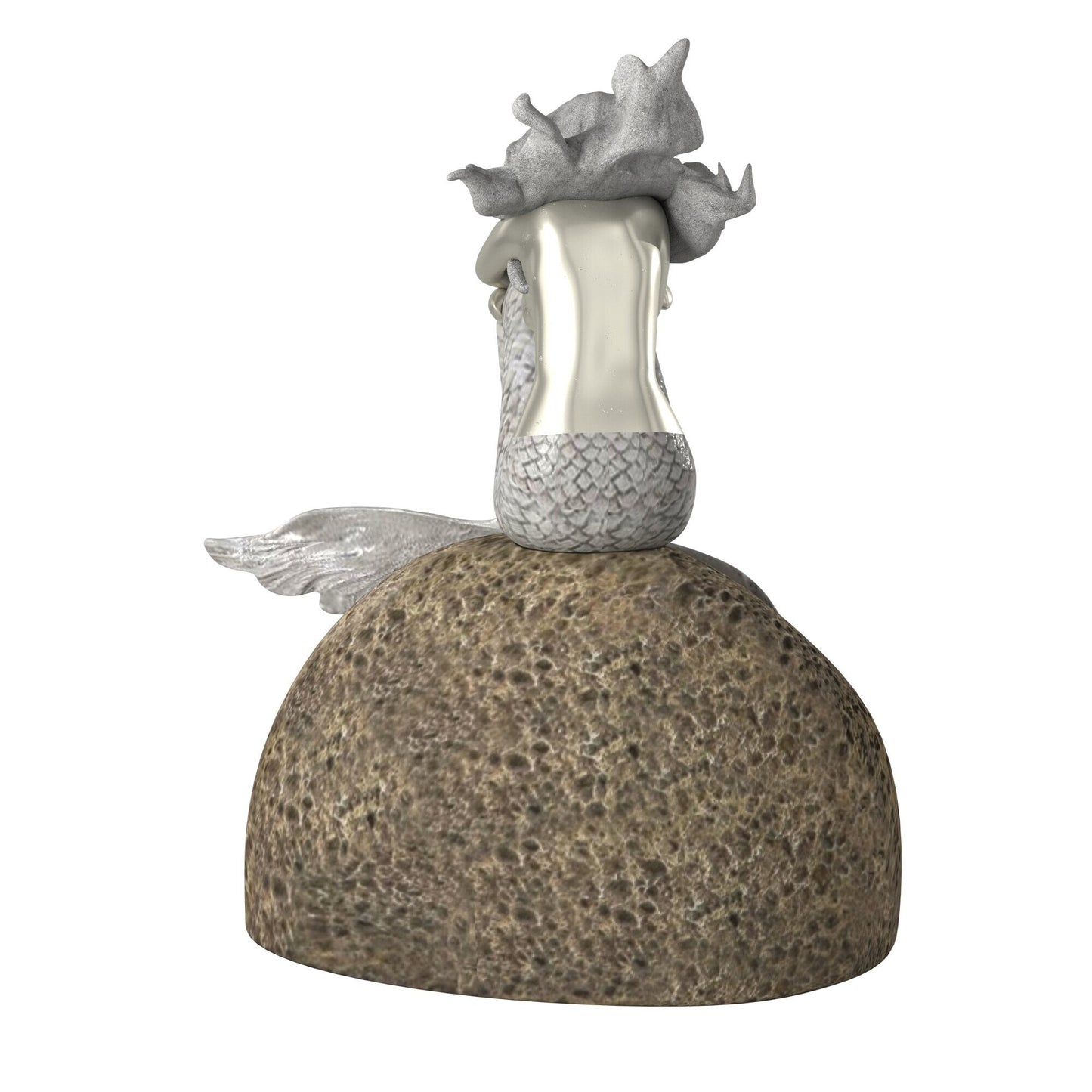 10" Brown and Silver Contemplative Mermaid Resin Tabletop Sculpture LuxuryLifeWay Online Store