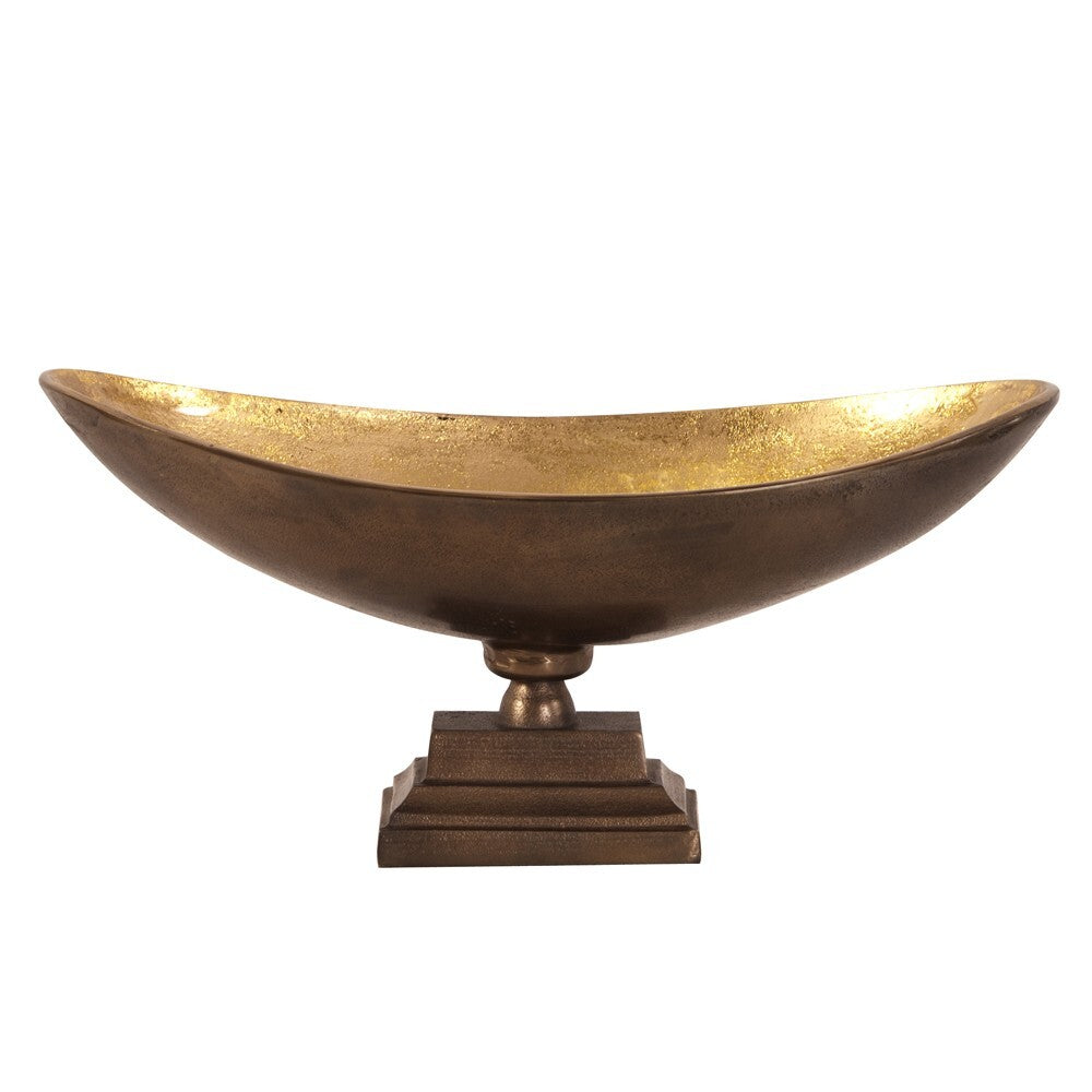 Rustic Bronze Oblong Footed Centerpiece Bowl LuxuryLifeWay Online Store