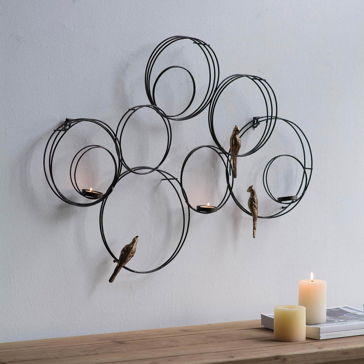 Black and Gold Birds Geometric Wall Decor LuxuryLifeWay Online Store