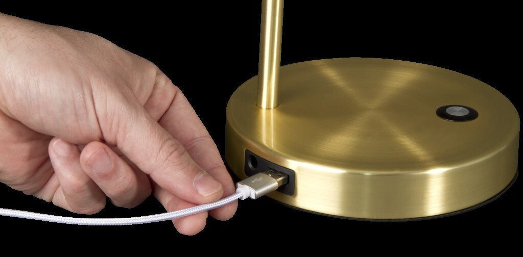 Shiny Satin Brass LED Adjustable Desk Lamp LuxuryLifeWay Online Store