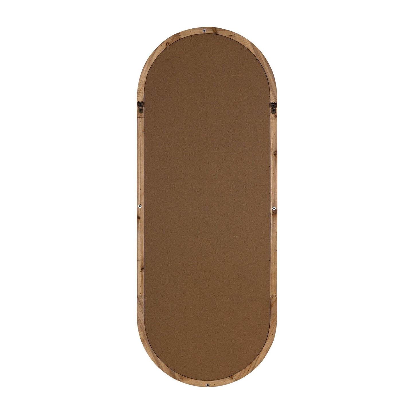 Oval Shaped Wooden Full Length Wall Mirror