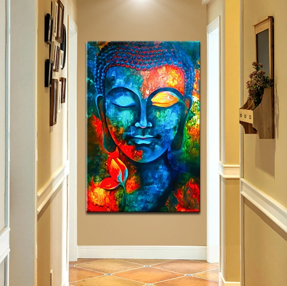 God Buddha Wall Art Canvas  Modern Buddha Canvas Art Paintings On The Wall Canvas Pictures Buddhism Posters Wall Decor PearlNestDecor.com