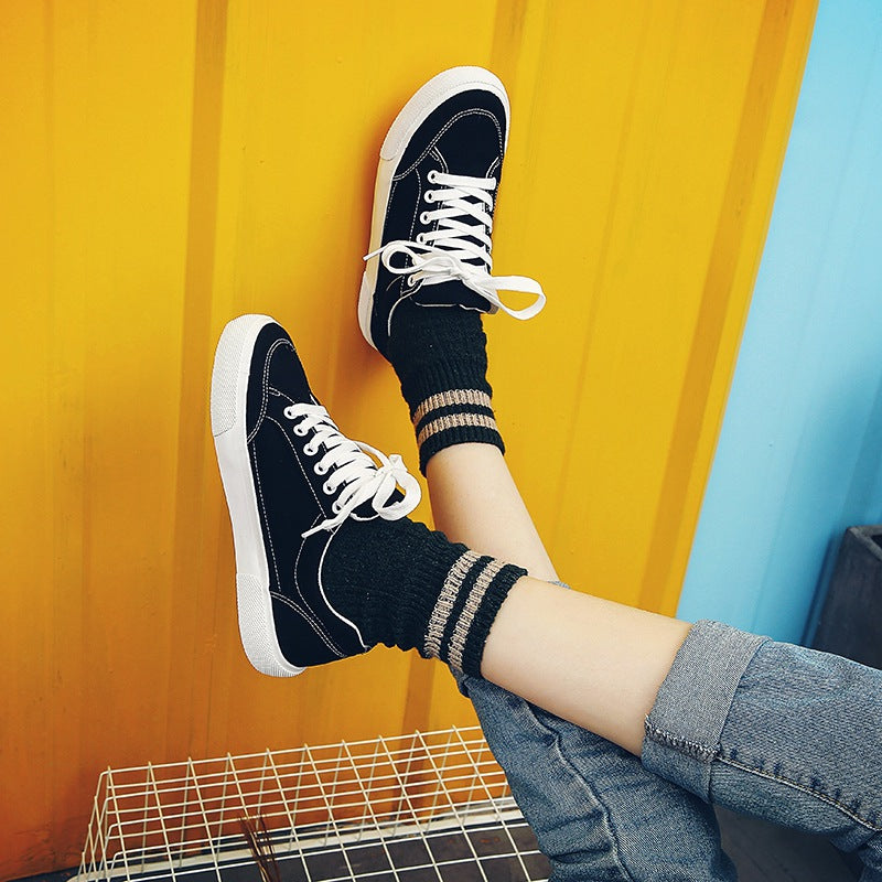 Star white shoes low shoes casual shoes help female Korean female students all-match cloth shoes Best YouTube Store