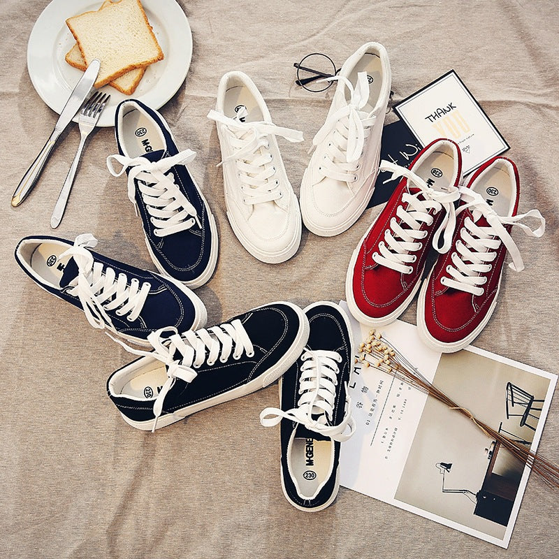 Star white shoes low shoes casual shoes help female Korean female students all-match cloth shoes Best YouTube Store